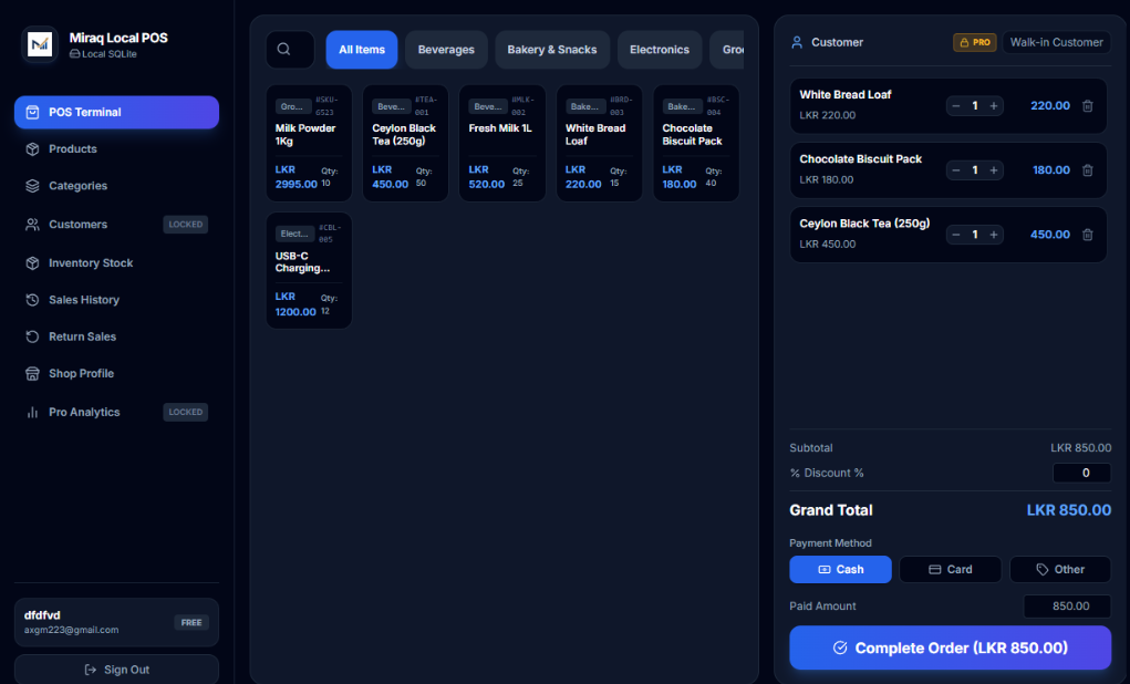 Miraq Suite Desktop Interface